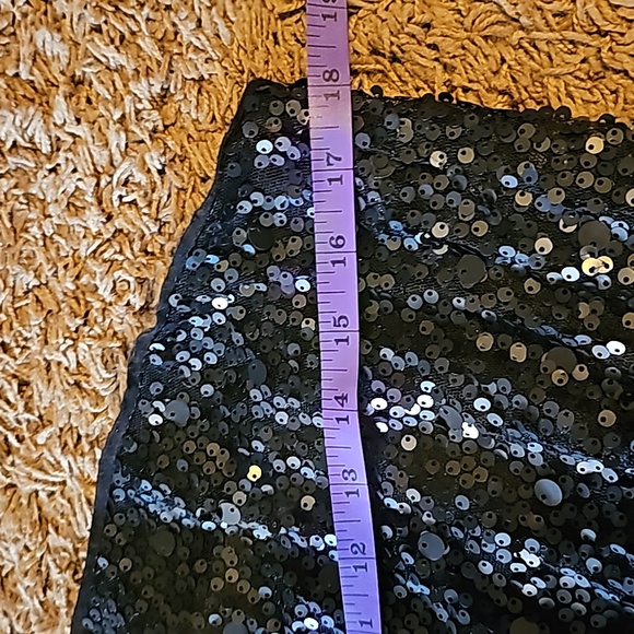 Forever 21 Sequin Black One Shoulder Dress- L - Picture 5 of 5